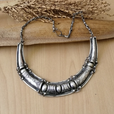 Ebony Tuareg Silver Necklace: Embrace the Timeless Beauty of Amazigh and Moroccan Heritage