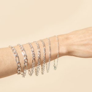 Elevate Your Style with a Timeless Silver Figaro Chain Bracelet | Shop Now!